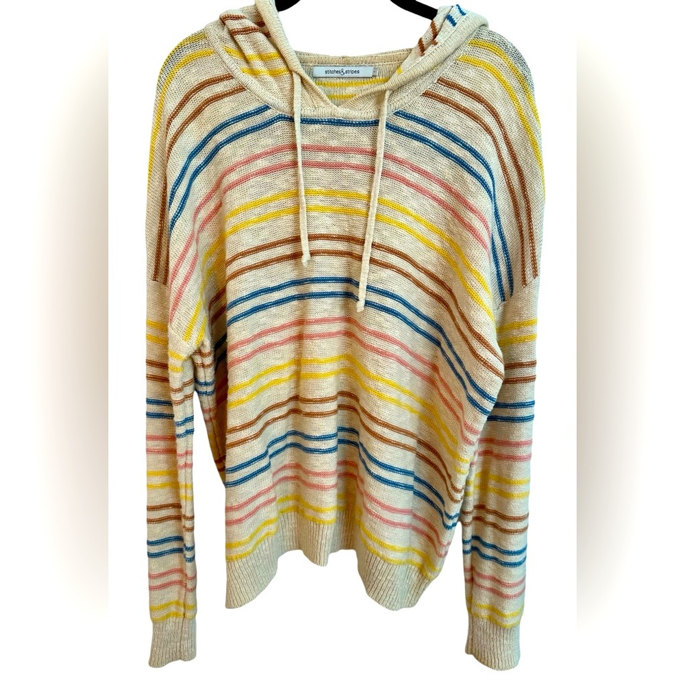 Striped hooded sweater